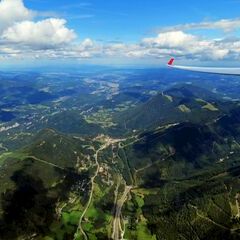 Flugwegposition um 11:54:41: Aufgenommen in der Nähe von Gemeinde Spital am Semmering, Österreich in 2322 Meter